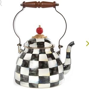 Courtly Check Enamel Tea Kettle - 2 Quart